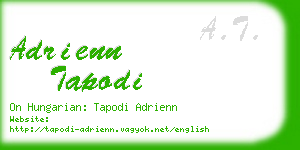 adrienn tapodi business card